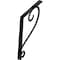 Ekena Millwork Edwards Wrought Iron Bracket, (Single center brace), Powder Coated Black 1 1/2"W x 12"D x 15"H BKTM01X12X15SED - alternate 1